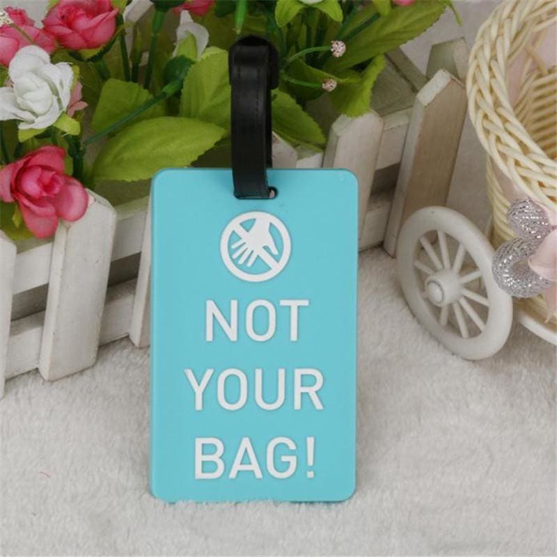 Ătiquette de Bagage Funny Message en Gel Silice | Lilikdo