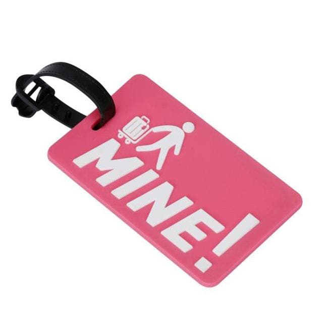 Ătiquette de Bagage Funny Message en Gel Silice Mandarine