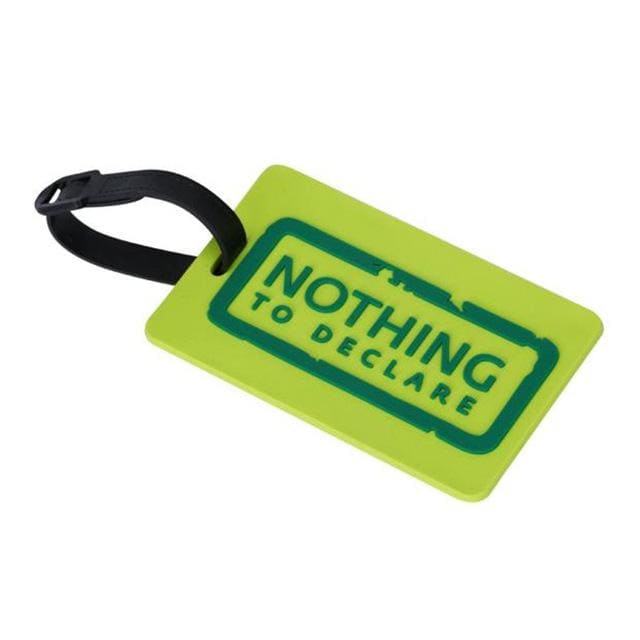 Ătiquette de Bagage Funny Message en Gel Silice Vert