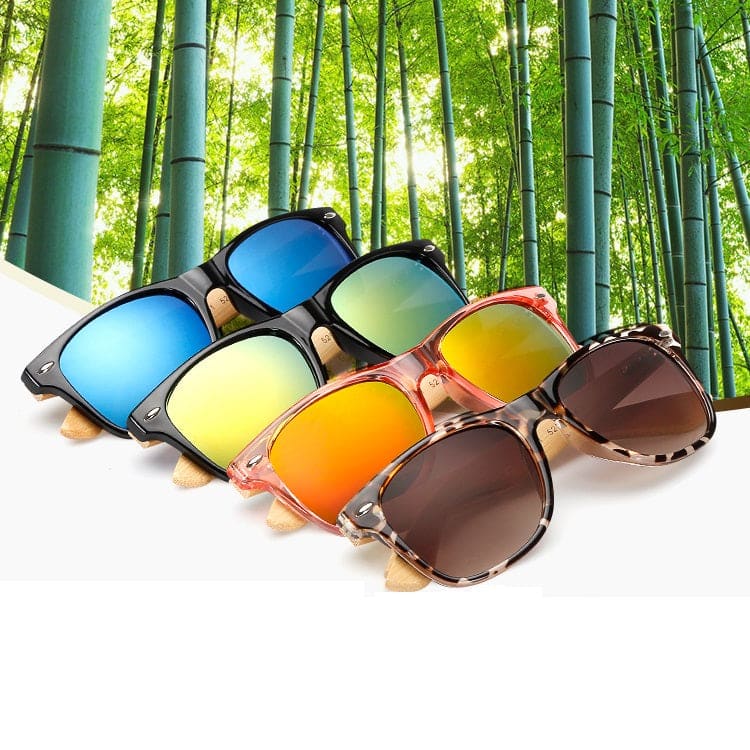 Lunettes de Soleil Wayfarer en Bambou avec Verres Polarisés