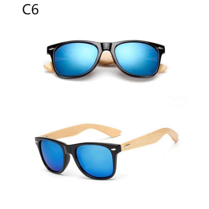 Lunettes de Soleil Wayfarer en Bambou avec Verres Polarisés