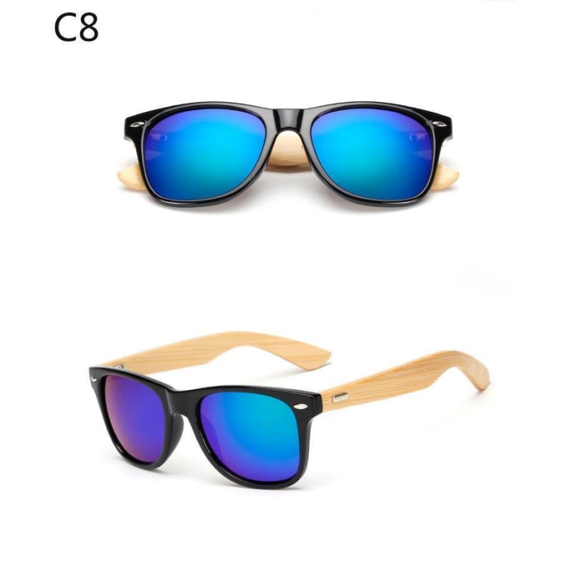 Lunettes de Soleil Wayfarer en Bambou avec Verres Polarisés