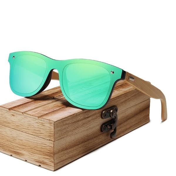 Lunettes de Soleil Wayfarer Full en Bambou avec Verres