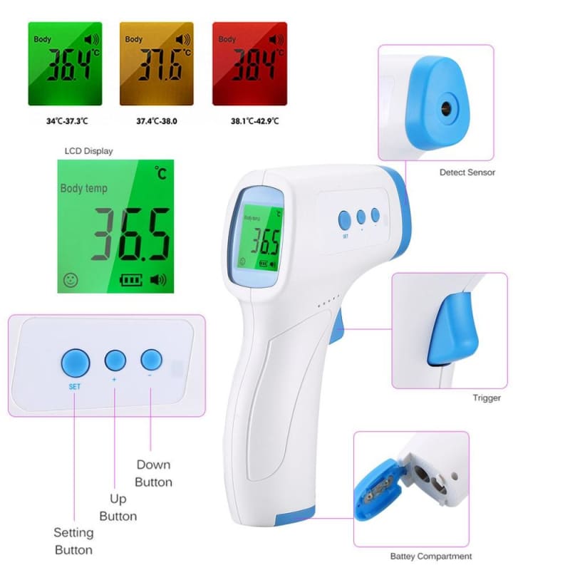 Thermomètre Frontal Infrarouge sans Contact Haute Précision