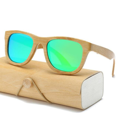 Lunettes de Soleil en Bambou avec Verres Polarisés C28