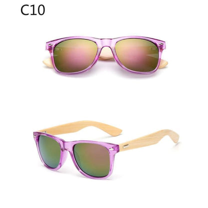 Lunettes de Soleil Wayfarer en Bambou avec Verres Polarisés