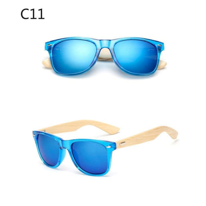Lunettes de Soleil Wayfarer en Bambou avec Verres Polarisés