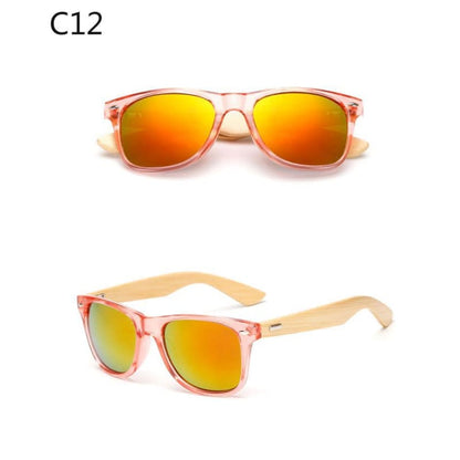 Lunettes de Soleil Wayfarer en Bambou avec Verres Polarisés