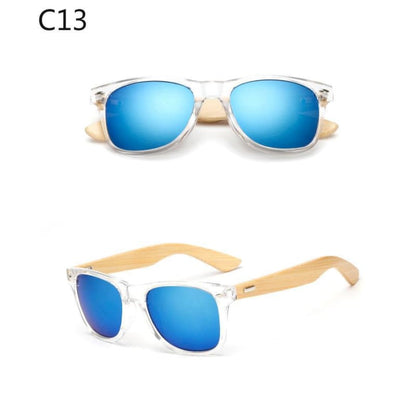 Lunettes de Soleil Wayfarer en Bambou avec Verres Polarisés
