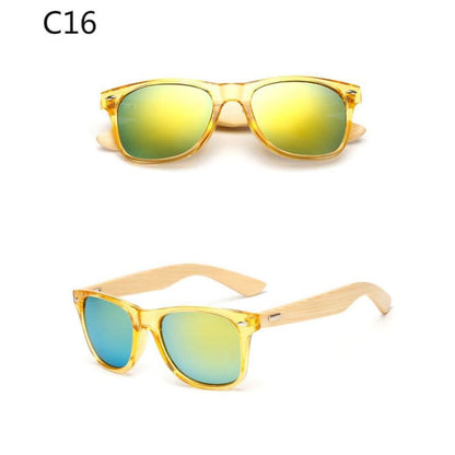 Lunettes de Soleil Wayfarer en Bambou avec Verres Polarisés