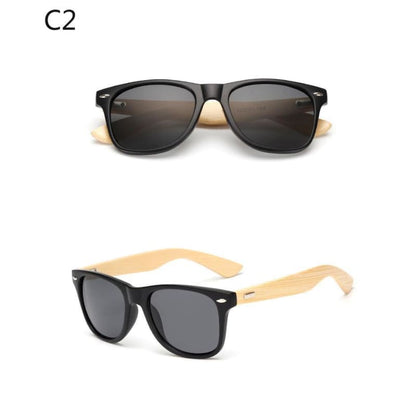 Lunettes de Soleil Wayfarer en Bambou avec Verres Polarisés