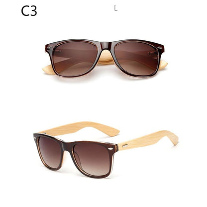 Lunettes de Soleil Wayfarer en Bambou avec Verres Polarisés