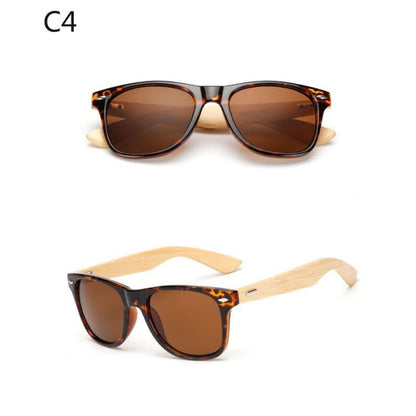 Lunettes de Soleil Wayfarer en Bambou avec Verres Polarisés
