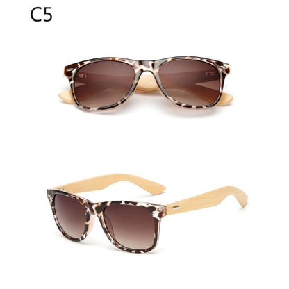 Lunettes de Soleil Wayfarer en Bambou avec Verres Polarisés