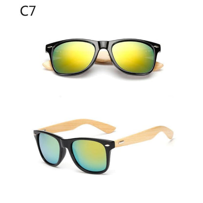 Lunettes de Soleil Wayfarer en Bambou avec Verres Polarisés