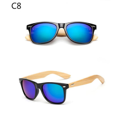 Lunettes de Soleil Wayfarer en Bambou avec Verres Polarisés