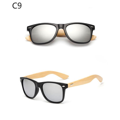 Lunettes de Soleil Wayfarer en Bambou avec Verres Polarisés
