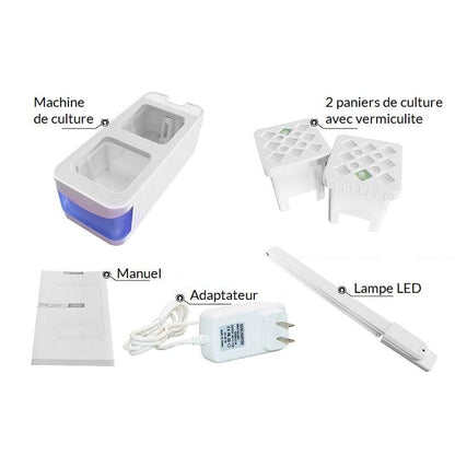 Mini Jardin Potager D’intérieur Hydroponique avec Lampe Led