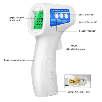 Thermomètre Médical Frontal Infrarouge sans Contact