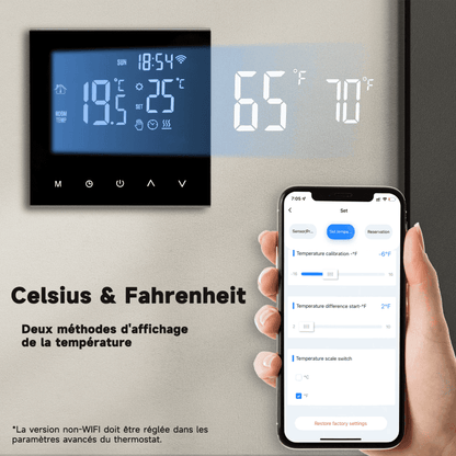 Thermostat Programmable Connecté Wi-fi à Ecran Lcd Tactile